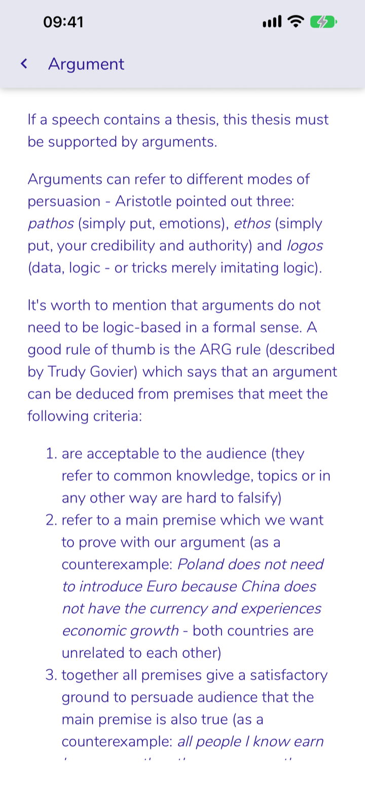 Screen: description of an element